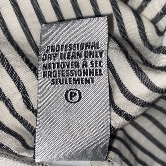 Tibi New York Women's Blouse Black & White Stripe Size 2 - Picture 11 of 11